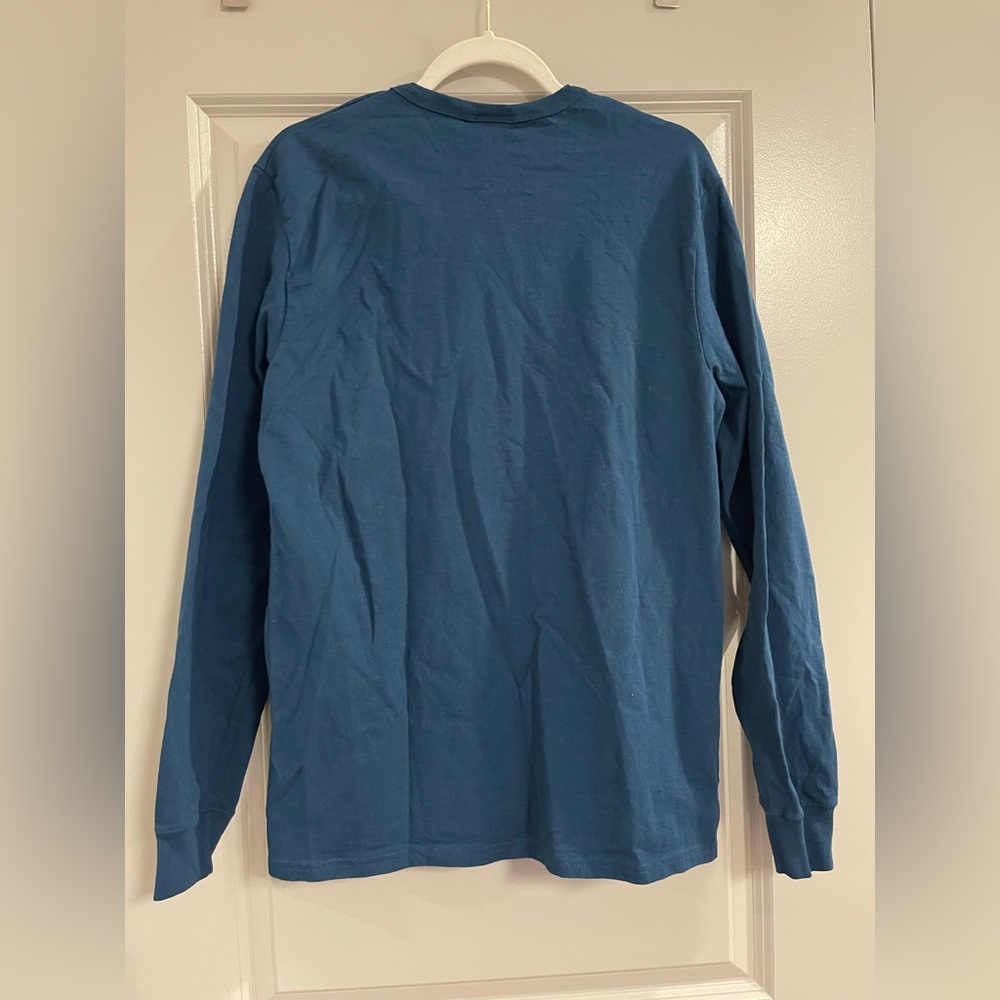 Champion Teal Long Sleeve Tee with Yellow Logo - Picture 6 of 6